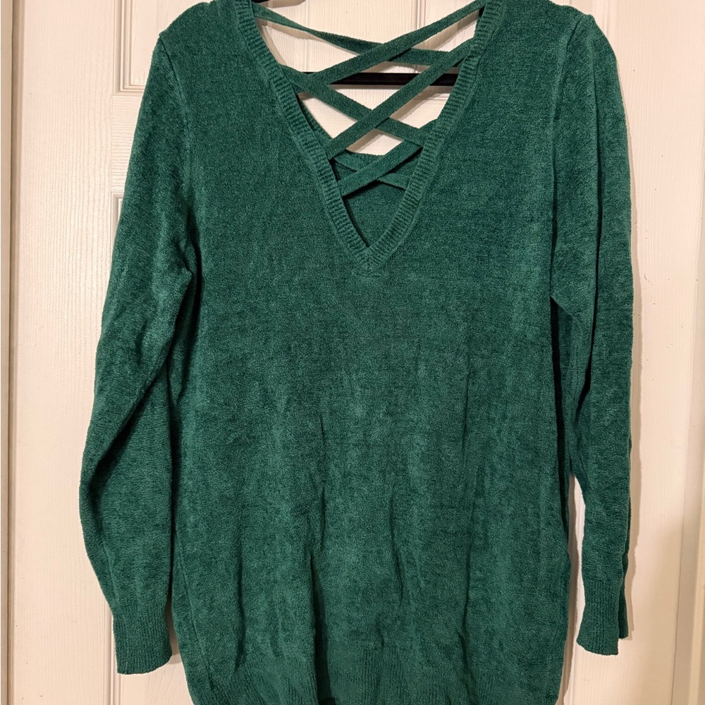Torrid Forest Green Chenille Sweater